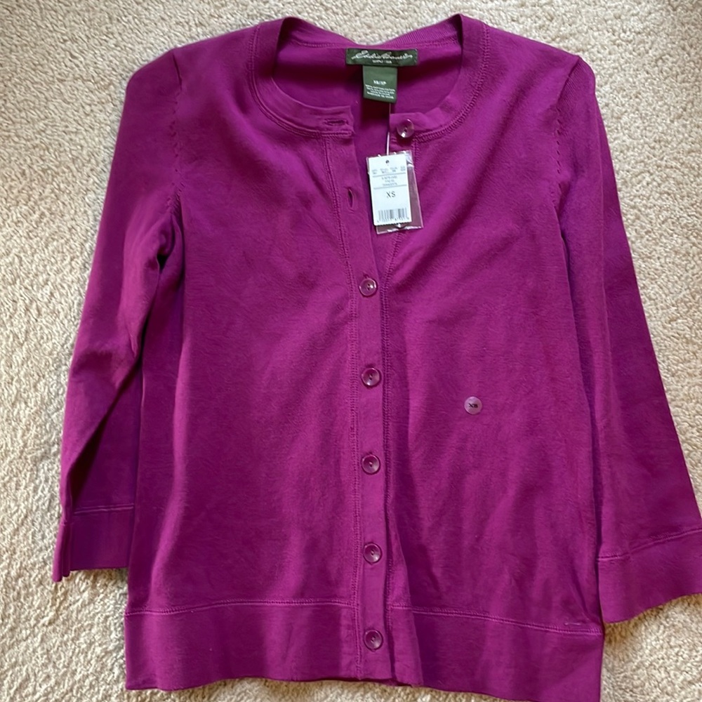 Tags on never worn XS Eddie Bauer cardigan